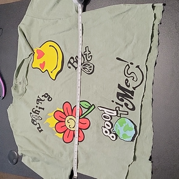 PacSun Olive Raw edges Graphic Tshirts - Picture 7 of 8